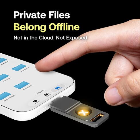 مفتاح أمان SecuX PUFido® Drive Clife USB C مع تقنية PUF ومحرك أقراص فلاش مدمج، أجهزة معتمدة من FIDO2 U2F، أمان غير قابل للاستنساخ لتسجيل الدخول بدون كلمة مرور ومصادقة 2FA (1) in Kuwait