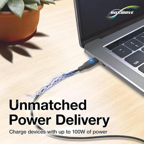 كابل BoxWave متوافق مع Oxiline Pressure X Pro - كابل MagnetoSnap PD AllCharge (100 واط)، شحن مغناطيسي مضفر USB من النوع C Micro - أسود نفاث in Kuwait