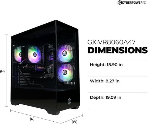 CyberPowerPC Gamer Xtreme Gaming PC, Intel Core i5-14400F 2.5GHz, GeForce RTX 5060 8GB, 16GB DDR5, 1TB PCIe 4.0 SSD, WiFi Ready & Windows 11 Home (GXiVR8060A47) in Saudi Arabia