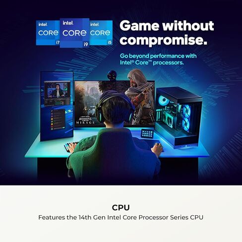 CyberPowerPC Gamer Xtreme Gaming PC, Intel Core i5-14400F 2.5GHz, GeForce RTX 5060 8GB, 16GB DDR5, 1TB PCIe 4.0 SSD, WiFi Ready & Windows 11 Home (GXiVR8060A47) in Saudi Arabia