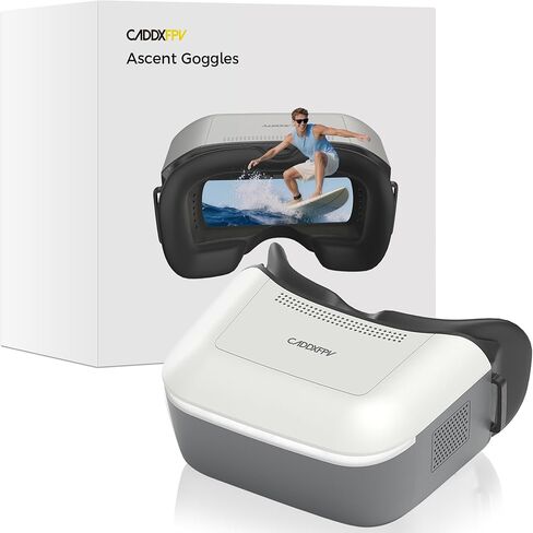 نظارات CADDXFPV Walksnail Ascent HD الرقمية FPV - شاشة 4.5 بوصة 1080P/60FPS، نقل رقمي 5.8 جيجا هرتز، نطاق 4 كم، زمن وصول منخفض 32 مللي ثانية، تسجيل DVR (يدعم 256 جيجابايت SD)، متوافق مع نظام Ascent in Kuwait