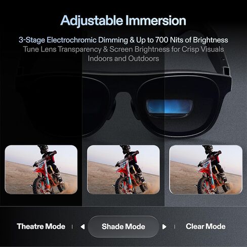 نظارات XREAL One Pro AR مع شريحة X1، Native 3 DoF، Real 3D، X-Prism Optics، شاشة FHD 57 درجة FOV 171 بوصة 120 هرتز، نظارات XR لهاتف iPhone 17/16، Steam Deck، ROG، Mac، PC، Android وiOS L (IPD 66-75 مم) in Kuwait