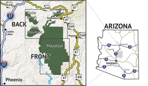 Phoenix Wilderness Areas NORTH - Arizona Hiking Map (2026) in Saudi Arabia
