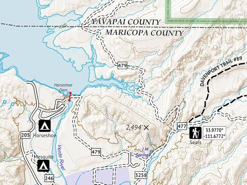 Phoenix Wilderness Areas NORTH - Arizona Hiking Map (2026) in Saudi Arabia
