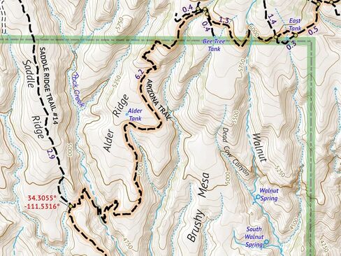 Phoenix Wilderness Areas NORTH - Arizona Hiking Map (2026) in Saudi Arabia