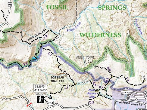 Phoenix Wilderness Areas NORTH - Arizona Hiking Map (2026) in Saudi Arabia