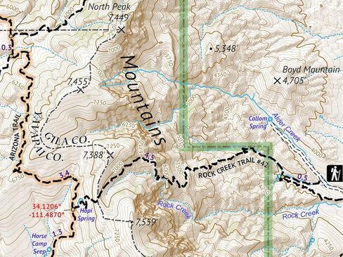 Phoenix Wilderness Areas NORTH - Arizona Hiking Map (2026) in Saudi Arabia