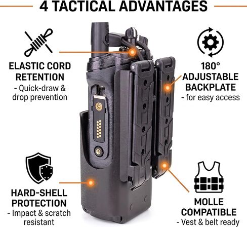 Zeadio Two-Way Radio Holster for Motorola APX6000/APX8000 – Tactical MOLLE Walkie Talkie Case, Durable Radio Holder in Saudi Arabia