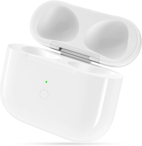 حافظة شحن بديلة للجيل الثالث من AirPods، متوافقة فقط مع علبة الشحن من الجيل الثالث من AirPod (ليست Pro 3)، مع زر مزامنة الأسنان الزرقاء، بدون سماعات أذن (منفذ على شكل حرف L) in Saudi Arabia