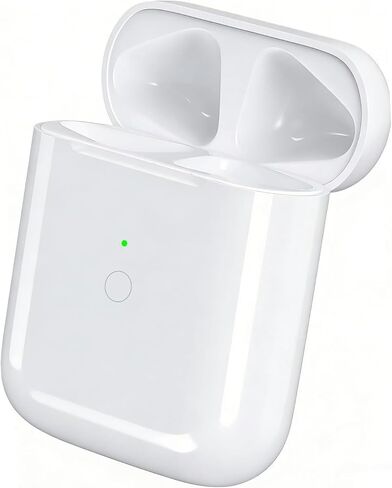 حافظة شحن بديلة لأجهزة AirPods الجيل الأول/ الثاني، حافظة شاحن لاسلكي لأجهزة Air Pod 1/2 Gen، تدعم زر مزامنة الاقتران بالبلوتوث، بدون سماعات أذن (منفذ على شكل حرف L) in Saudi Arabia