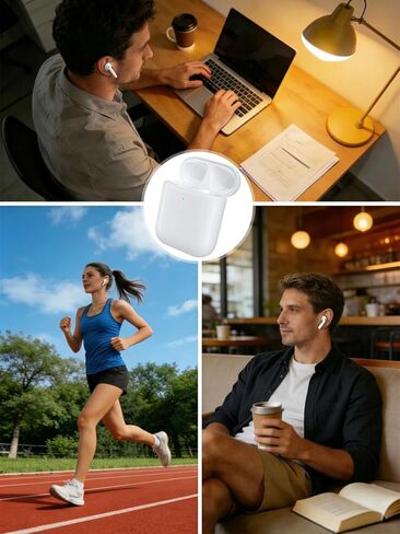 حافظة شحن بديلة لأجهزة AirPods الجيل الأول/ الثاني، حافظة شاحن لاسلكي لأجهزة Air Pod 1/2 Gen، تدعم زر مزامنة الاقتران بالبلوتوث، بدون سماعات أذن (منفذ على شكل حرف L) in Saudi Arabia