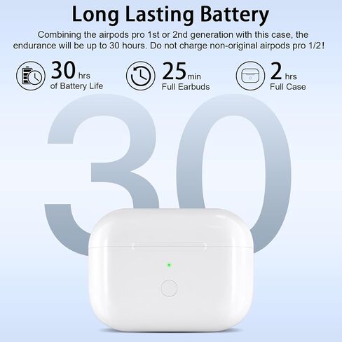 علبة شحن لاسلكية بديلة متوافقة مع AirPod Pro الجيل الأول والثاني، وحقيبة شاحن Air Pod Pro 1 2 in Kuwait