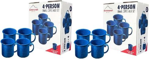 12 oz. Enamel Coffee Mug for Camping/Hiking, Durable Enamel Dishware, by Caddis Sports (12 Oz. (4 Pack)) in Saudi Arabia