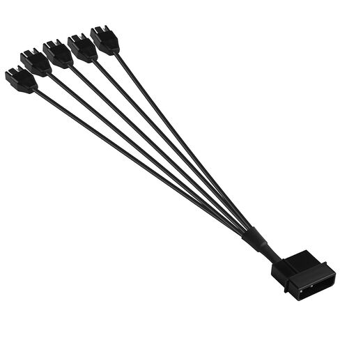 Molex to 4 Pin Fan Cable 12V Full Speed PC Fan Power Splitter, Dual 4-Pin Adapter for ATX PSU Case Cooling 30cm/11.8 (1 to 5) in Saudi Arabia