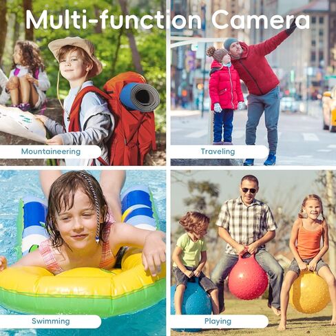 Maxmango D70 4K Underwater Digital Camera - 48MP 10FT Waterproof Camera for Snorkeling - Dual Screen Selfie Compact Floatable Camera with 32GB Card - Point and Shoot Digital Cam 1200mAh Battery -Blue in Saudi Arabia