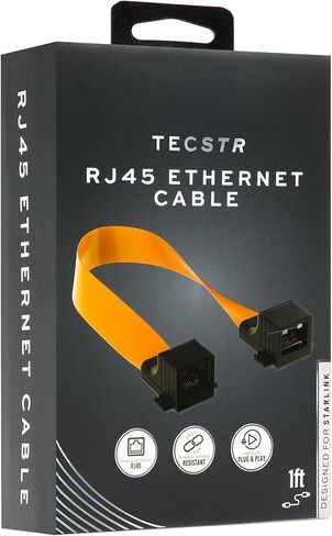 RJ45 إيثرنت محول الطائر المسطح لمجموعات Starlink 12 "اتصال كابل رفيع سهل التركيب ABS موصل FPC كابل داخلي/خارجي نافذة الختم in Kuwait
