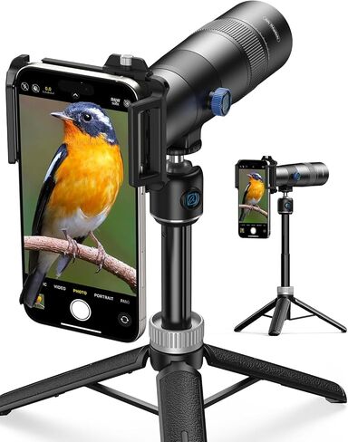 عدسة MIAO LAB 30X Telephoto، عدسة هاتف مقربة عالية الدقة عالية الدقة مع حامل ثلاثي قابل للتعديل ومشبك هاتف عالمي، مرفق عدسة هاتف لسلسلة iPhone 17/16/15/14/13، Android ومعظم الهواتف الذكية in Kuwait