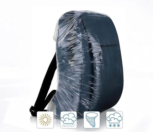 25pcs Backpack Rain Cover, Covering 15-55 Liters, Disposable Rain Cover, Elastic Cover, Backpack Protector, Portable, Suitable for Outdoor Camping, Hiking and Trave in Saudi Arabia