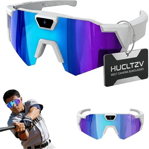 POV Glasses 4K Baseball Sunglasses Camera Smart Men Women Video Action 2026 Upgrade Eyeglasses Running Style Meets Function Sports Cycling Hiking HD (Blue) in Saudi Arabia