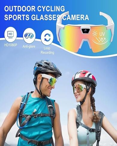 POV Glasses 4K Baseball Sunglasses Camera Smart Men Women Video Action 2026 Upgrade Eyeglasses Running Style Meets Function Sports Cycling Hiking HD (Blue) in Saudi Arabia