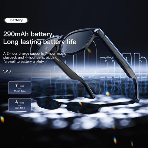 نظارات ذكية مع كاميرا، نظارات تسجيل فيديو وصور بدقة 4K HD مع صوت، مساعد AI ChatGPT، نظارات شمسية لكاميرا بلوتوث للترجمة في الوقت الحقيقي، نظارات ذكية للتحكم الصوتي للرجال والنساء in Kuwait
