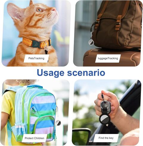 Air Tracker Tag 2 Pack [Apple MFi Certified] with Find My(iOS Only), Key Finder with No App Needed, Waterproof, 365-Day Standby,Wallet Key Bag Luggage Tracker in Saudi Arabia