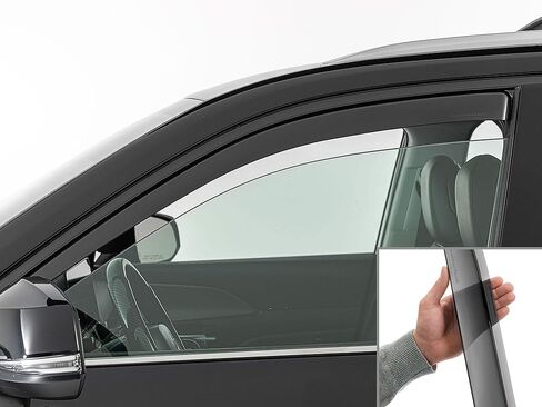 WeatherTech Custom Fit Side Window Deflectors for Lexus TX 500h, Grand Highlander, TX - (801075IMB), Matte Black in Saudi Arabia