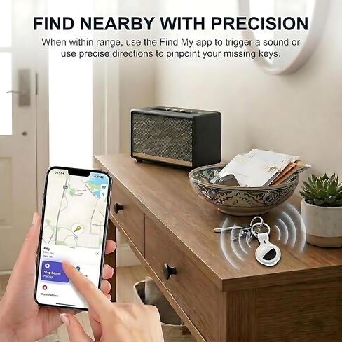 4 عبوات من علامات التعقب الذكية [معتمدة من Apple MFi] علامات تعقب الهواء بتقنية البلوتوث، تعمل أداة البحث عن العناصر مع Apple Find My (iOS فقط) وتتبع عالمي مقاوم للماء ومكتشف المفاتيح لمحفظة الأمتعة والحيوانات الأليفة والكلاب in Kuwait
