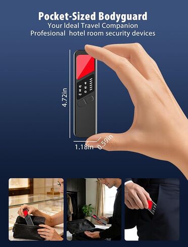 7-in-1 Hidden Camera Detectors,Bug Detector, Hero Privacy Pen, rf Detector,GPS Tracker Detector,Anti spy Detector,Listening Device Detector in Travel,Car,Office,Hotel to Protect Privacy（ Black） in Saudi Arabia