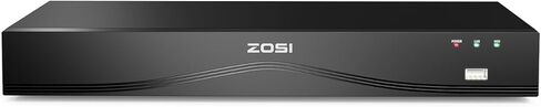 ZOSI 4K Network Video Recorder, 32 Channel 16-Port 8MP Dual-Disk Backup PoE NVR Surveillance System, Only Compatible with ZOSI 4K/8MP/5MP/4MP/3MP PoE Security Camera - No HDD Included in Saudi Arabia