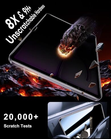 SPARIN 2 واقي شاشة للخصوصية 360 درجة لجهاز iPad Air 13 بوصة M4/M3/M2 (الجيل الثامن/السابع/السادس، 2026/2025/2024)، زجاج مقسى مقاوم للتجسس بأربعة اتجاهات من الدرجة العسكرية مع صينية تطبيق تلقائي، مقاوم للصدمات in Saudi Arabia
