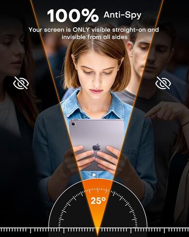 SPARIN 2 واقي شاشة للخصوصية 360 درجة لجهاز iPad Air 13 بوصة M4/M3/M2 (الجيل الثامن/السابع/السادس، 2026/2025/2024)، زجاج مقسى مقاوم للتجسس بأربعة اتجاهات من الدرجة العسكرية مع صينية تطبيق تلقائي، مقاوم للصدمات in Saudi Arabia