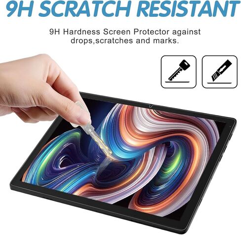 for Evermyth Tablet 10.1 Inch Android 16 15 14 Screen Protector, Android 10.1" Upgraded Tablet 10 Inch Tempered Glass Film, 9H Hardness, Anti-Scratch [9.21" * 6.02", 234mm *153mm], 2 Pack in Saudi Arabia