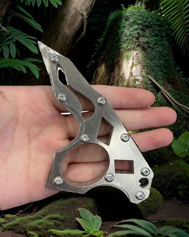 أداة EDC للصيد في الهواء الطلق للاستخدام المنزلي، والتخييم في الهواء الطلق، وسكين جيب الصيد، وسكين التكتيكي للبقاء على قيد الحياة (فضي) in Kuwait