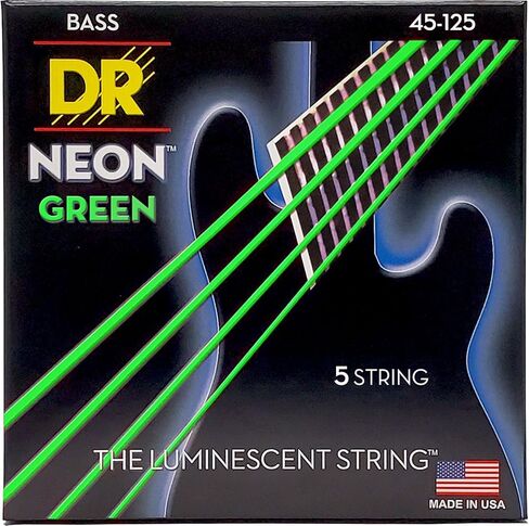 DR Strings HI-DEF NEON Bass Guitar Strings (NGB5-45),Black in Saudi Arabia