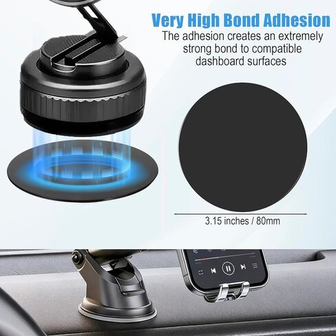 4 Pcs Dashboard Pad Mounting Disk Suction Cup Adhesive 3.13" Phone Mounts & GPS Suction Mounts Sticky Replacement Disc Heat-Resistant Vacuum Phone Holder for Car Dashboard Dash Suctions in Saudi Arabia