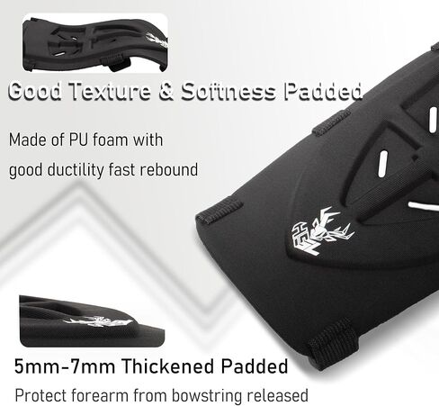 Adjustable Archery Arm Guard - 3 Buckle Design, Breathable & Soft Forearm Protector for Youth Adults Hunting Target Shooting in Kuwait
