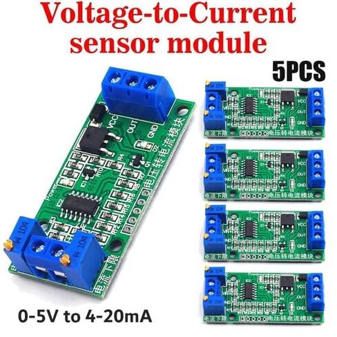 5 Units 0-5V Input to 4-20mA Output Linear Conversion Module, galvanically Isolated Voltage-Current Signal Transmitter, trimmable Zero/Full-Scale, 7-30V Supply, 5.6x2.6x1.2cm in Saudi Arabia