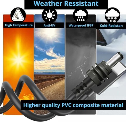 Golured 16.4ft USB-C to DC Power Cable for Starlink Mini | 100W Compatible | Waterproof 5M Cord for Mobile Power Bank & PD Charger in Saudi Arabia