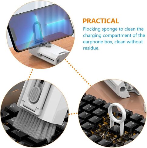 Tofficu Daily Use Earbud Cleaning Kit Multi-Function Cleaning Brush for Headphones Earphones and Phone Screens Washable and Reusable Tools for Electronics Maintenance in Saudi Arabia