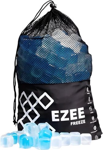 Reusable Ice Cubes for Coolers - Blue Ice Cubes Use in Drinks, Lunch Boxes, Fishing, Refreezable Party Ice, Ice Bath in Kuwait