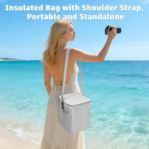 XYFuuee 2-in-1 Cooler Organizer Insert for X Large Bogg Bag Accessories, PEVA Portable Leak-Proof Ice Chest, Lightweight Mesh Divider Inserts Pouch with 4Fastener for XL Bog Beach Rubber Tote, Gray in Saudi Arabia