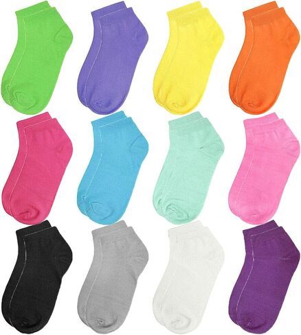 Falari 12 Pairs Girl Toddler Kids Cotton Socks in Saudi Arabia