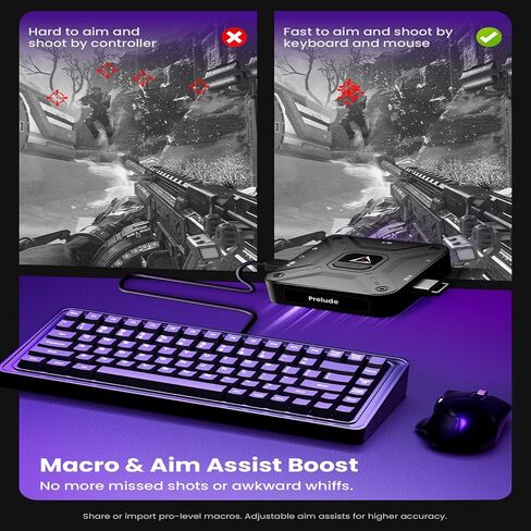 Keyboard and Mouse Adapter for Xbox Series X/S, Xbox One & X360, Mobile App Setup, Console FPS Gaming Converter, Custom Key Mapping, Plug and Play, AX360P in Saudi Arabia