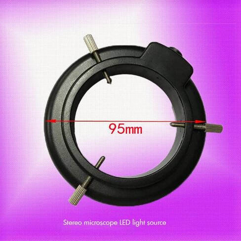 2-Set 60-LED حلقة ضوء قابلة للتعديل لمجهر تكبير ستيريو، 6500K أبيض، 4.5W، 50-150mm WD، 94mm OD in Kuwait