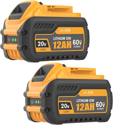 2pack 8000mah 20v استبدال لـ DeWalt 20 Volt Max بطارية ليثيوم متوافقة مع DCB200 DCB203 DCB204 DCB206 DCB207 DCD DCF Series Series Cordless Power Tools in Saudi Arabia