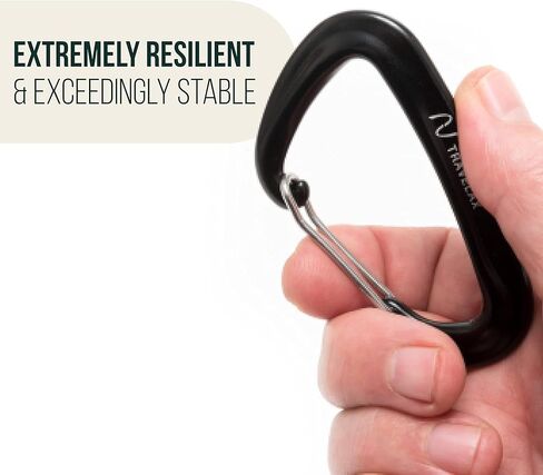 2 Sturdy Light Aluminum Carabiner with Wire gate up to 1102 lbs in Saudi Arabia