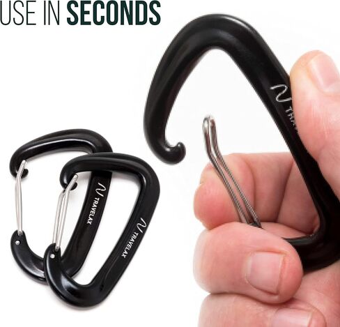 2 Sturdy Light Aluminum Carabiner with Wire gate up to 1102 lbs in Saudi Arabia