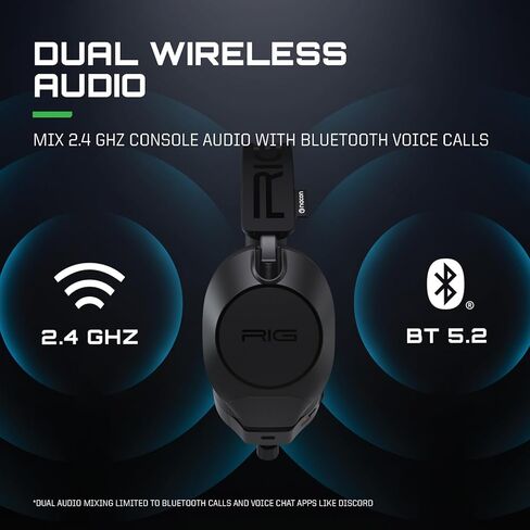 RIG 600 PRO HX Dual Wireless Universal Gaming Headset | Wireless 2.4GHz / Bluetooth for Xbox Series X|S, Xbox One, PS4, PS5, Nintendo Switch, PC, Android, iPhone – Black in Kuwait