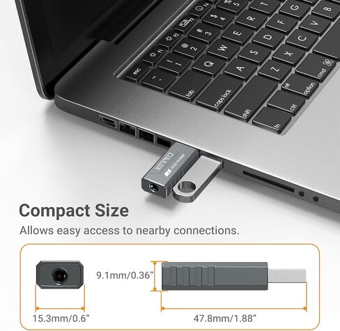 Cubilux USB to 3.5mm Audio Adapter, Hi-Res 384KHz/32-bit USB A DAC Dongle, UAC 2.0 External Sound Card for PC Laptop MacBook, Windows 11/10, macOS, Linux in Saudi Arabia